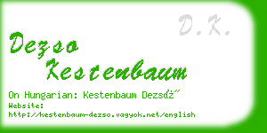dezso kestenbaum business card